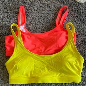 NWT Old Navy neon swim tops